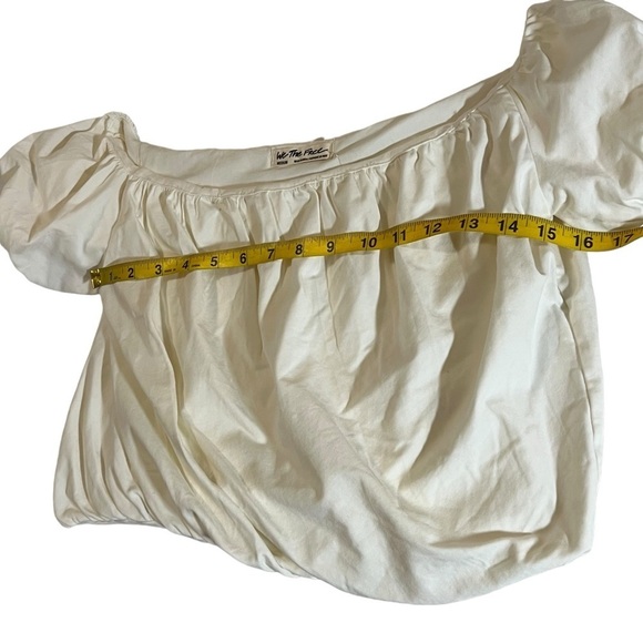 NWT Free People We The Free Here To Slay Tee Ivory M Boho off shoulder cropped - Picture 8 of 16